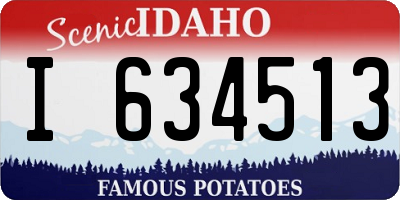 ID license plate I634513