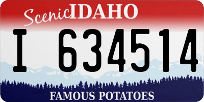 ID license plate I634514