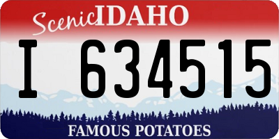ID license plate I634515