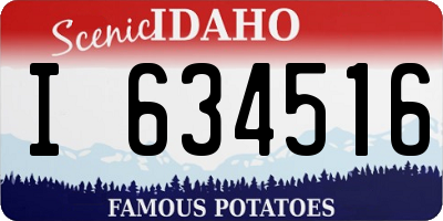 ID license plate I634516
