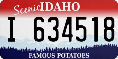 ID license plate I634518