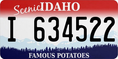 ID license plate I634522