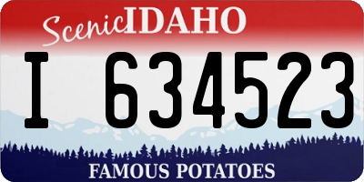 ID license plate I634523
