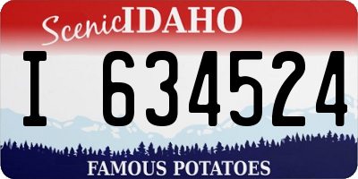 ID license plate I634524
