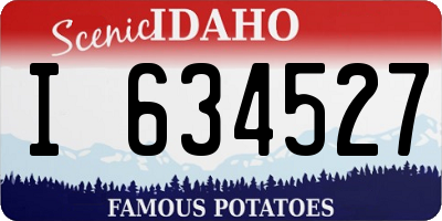 ID license plate I634527
