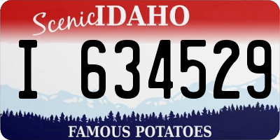 ID license plate I634529