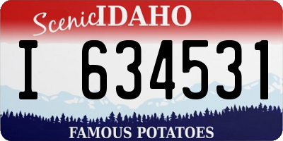 ID license plate I634531