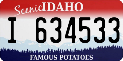 ID license plate I634533