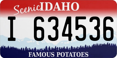 ID license plate I634536