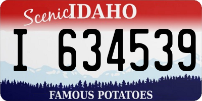 ID license plate I634539