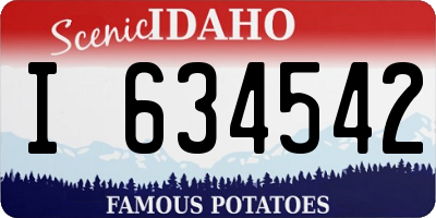 ID license plate I634542