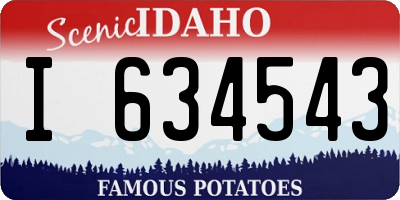 ID license plate I634543