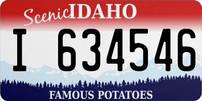 ID license plate I634546