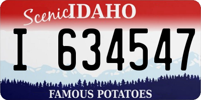 ID license plate I634547