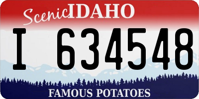 ID license plate I634548