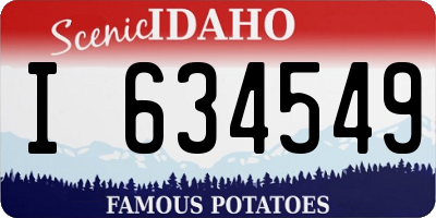 ID license plate I634549