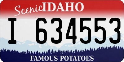 ID license plate I634553