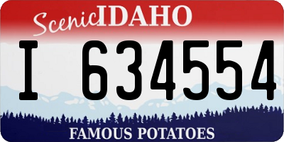 ID license plate I634554