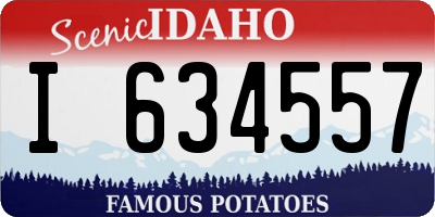 ID license plate I634557