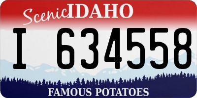 ID license plate I634558