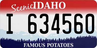 ID license plate I634560
