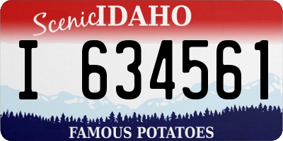 ID license plate I634561