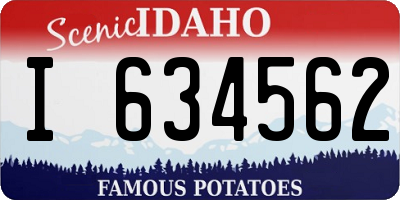 ID license plate I634562