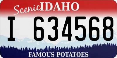 ID license plate I634568