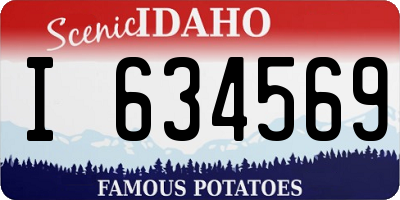 ID license plate I634569