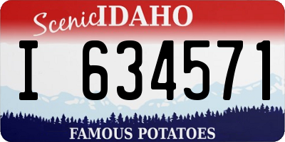 ID license plate I634571