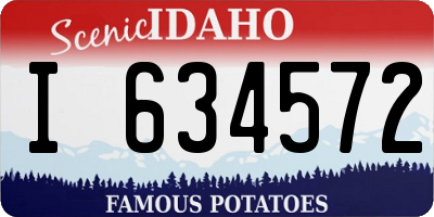 ID license plate I634572