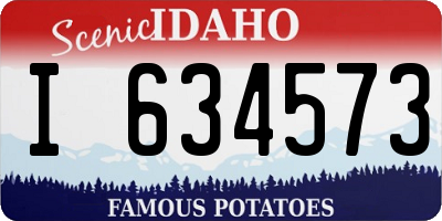 ID license plate I634573