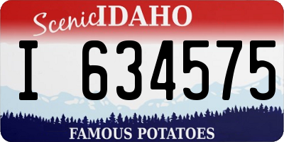 ID license plate I634575