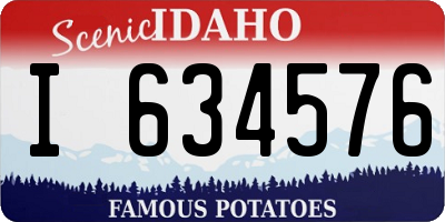 ID license plate I634576
