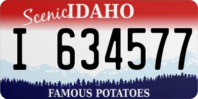 ID license plate I634577