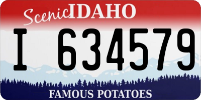 ID license plate I634579