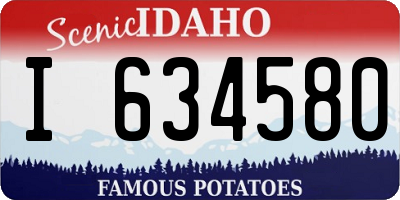 ID license plate I634580