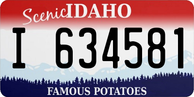 ID license plate I634581