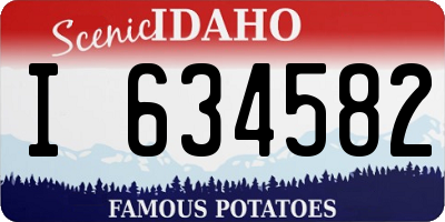 ID license plate I634582