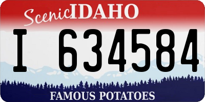 ID license plate I634584