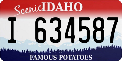 ID license plate I634587