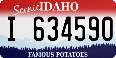 ID license plate I634590