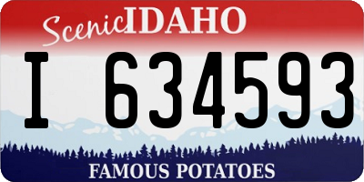 ID license plate I634593