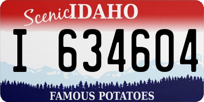 ID license plate I634604