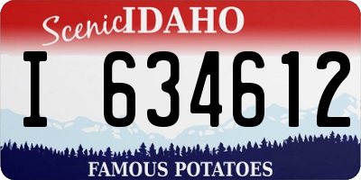 ID license plate I634612