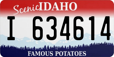 ID license plate I634614