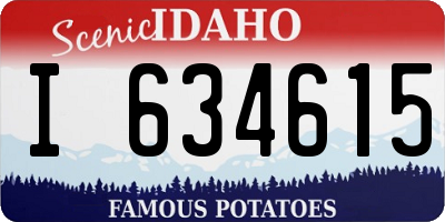 ID license plate I634615