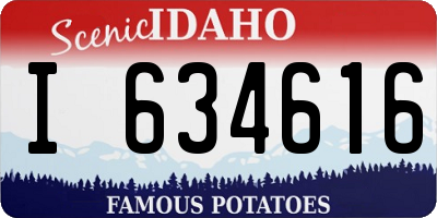 ID license plate I634616