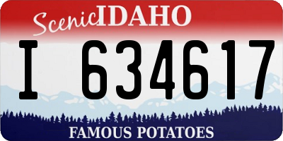 ID license plate I634617