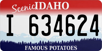 ID license plate I634624